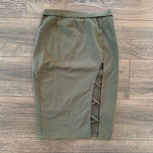 Olive/Army Green Stretchy Pencil Skirt